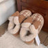 Plaid Bows Cozy Plush Slippers
