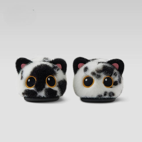 Whimsical Cartoon Cat Plush Slippers
