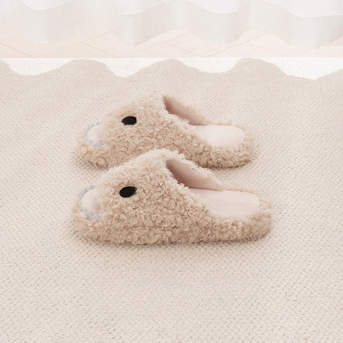Fuzzy Shark Bite Plush Slippers