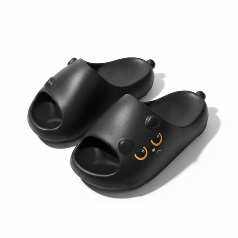 Quirky Cat Face Chunky Slides