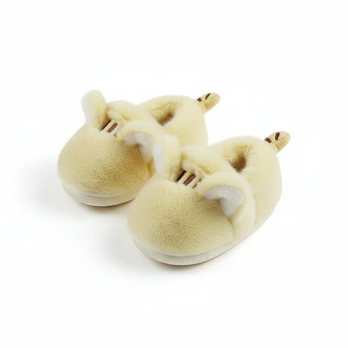 Fuzzy Chipmunk Design Kids Slippers