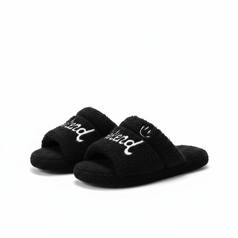 Cozy Weekend Vibe Plush Slides