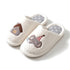 Elephant House Embroidered Plush Slippers