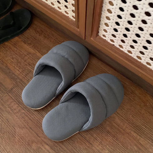 Puffy Waffle Open Toe Slides