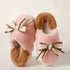 Ribbon Bowknot Fuzzy Platform Slippers