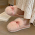 Ribbon Bow Fluffy House Slippers