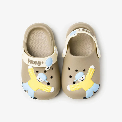 Playful 3D Character Kids Clogs