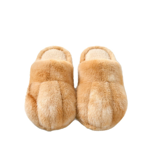 Plush Kitty Paw House Slippers