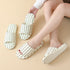 Breezy Pinstripe Linen Home Slides