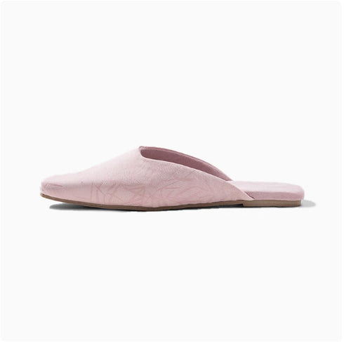 Pointed Bloom Embroidered House Mules
