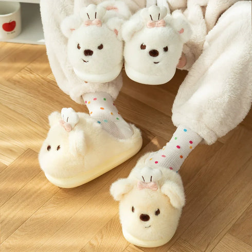 Chef Bear Plush Home Slippers