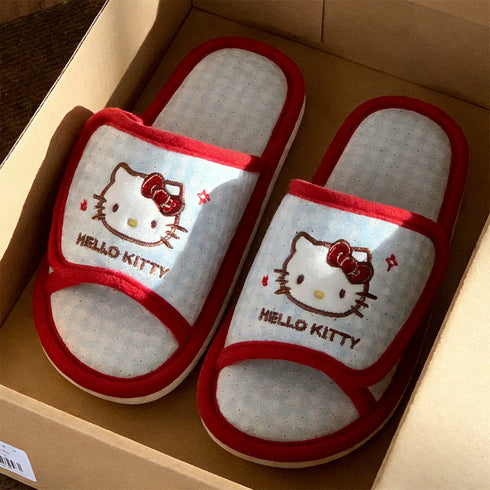 Hello Kitty Adjustable Gingham Slides