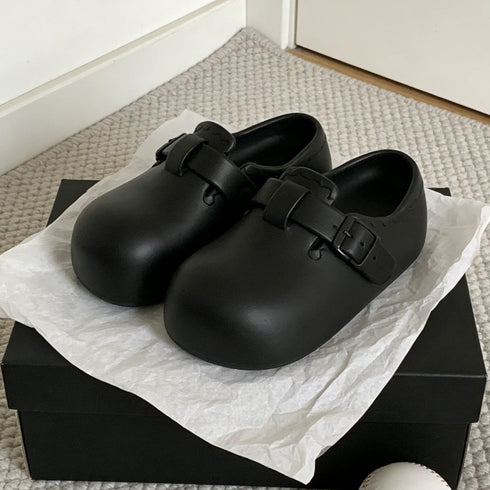 Chunky Buckle Strap Platform Clogs