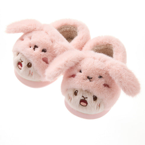 Fuzzy Cartoon Character Toddler Slippers