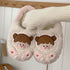 Playful Cartoon Couple Plush Slippers