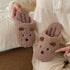 Cozy Bear Face Plush Slippers