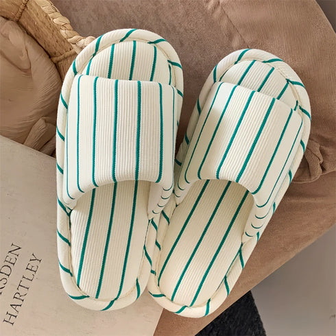 Striped Pillow-Soft Home Slides