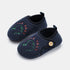 Fuzzy Button Strap Toddler Slippers