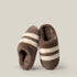 Striped Cloud Step Plush Slippers