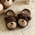Teddy Bear Plush House Slippers