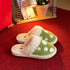 Polka Dot Mushroom Plush Slippers