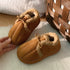 Bow-Tie Sherpa Collar slippers