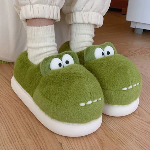 Gator Snout Plush Slippers
