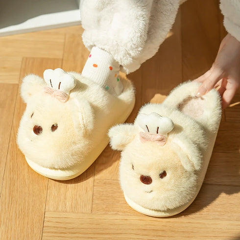 Chef Bear Plush Home Slippers