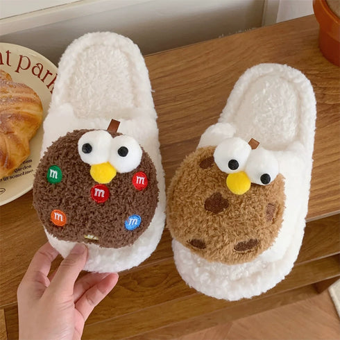 Googly Cookie Puff Slippers