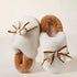 Ribbon Bowknot Fuzzy Platform Slippers