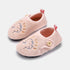 Fuzzy Button Strap Toddler Slippers