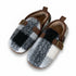 Fuzzy Plaid Buckle Clogs
