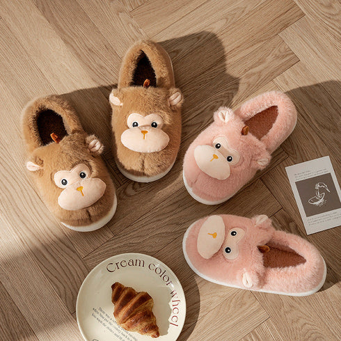 Cheeky Monkey Plush House Slippers