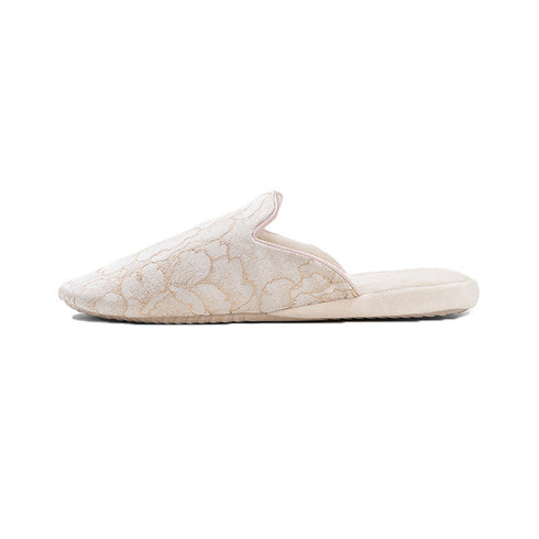 Petal-Stitch Indoor Mule Slippers