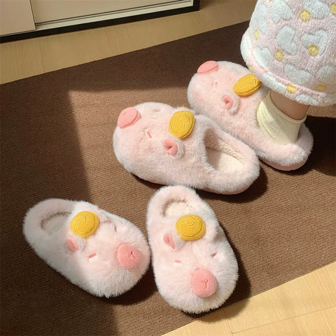 Nap-Time Capybara Plush Slippers