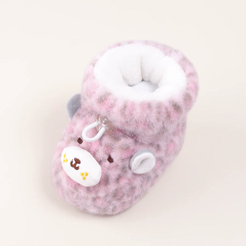 Cozy Giraffe Fleece Ankle Boots