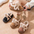 Plush Bow Loop Home Slippers