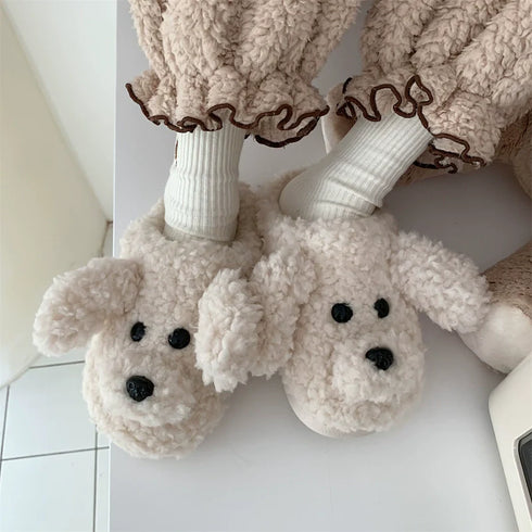 Puppy Plush Home Slippers