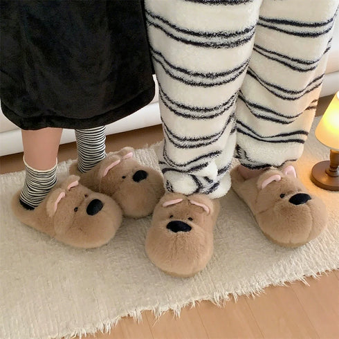 Westie Dog Plush Home Slippers