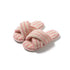 Striped Cross Strap Slippers