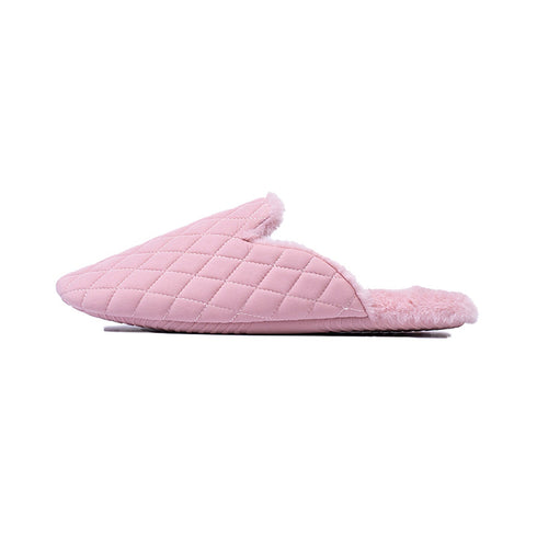 Cozy Quilted Diamond Scuff Slippers