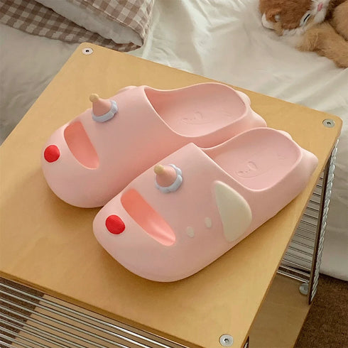 Playful Party Dog EVA Slides