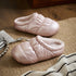 Puffy Quilted Thermal Fleece Slippers