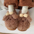 Plush Puppy Bow Home Slippers
