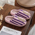 Striped Leopard Plush House Slippers