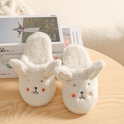 Fuzzy Rabbit Ear Indoor Slippers