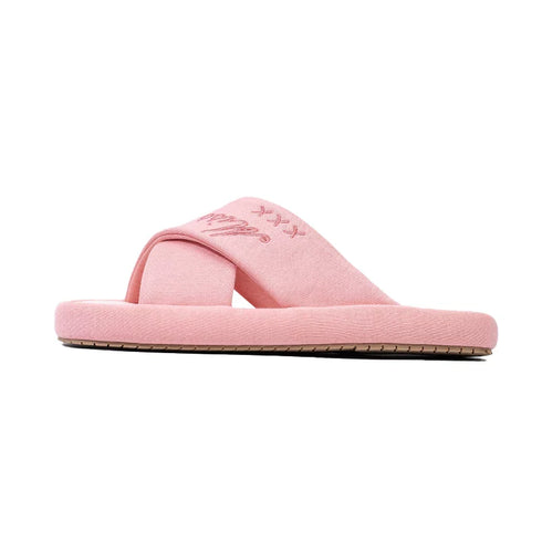 Breezy Embroidered Cross Strap Slides