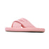 Breezy Embroidered Cross Strap Slides