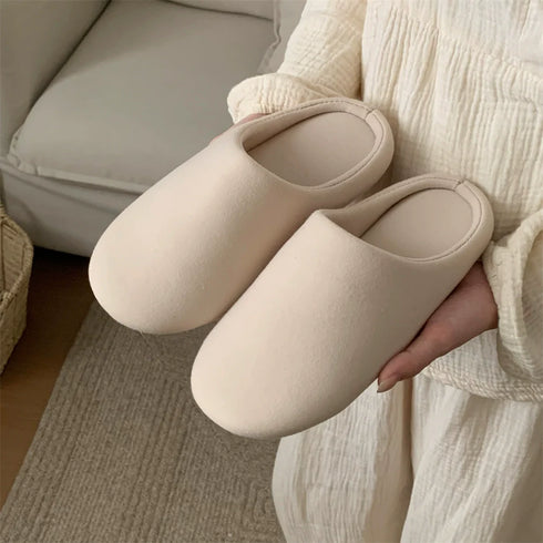 Quiet Minimal Closed-Toe Home Slippers
