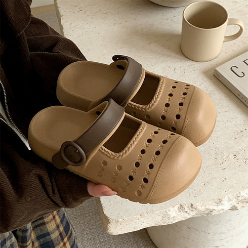 Chunky Mary Jane Buckle Clogs